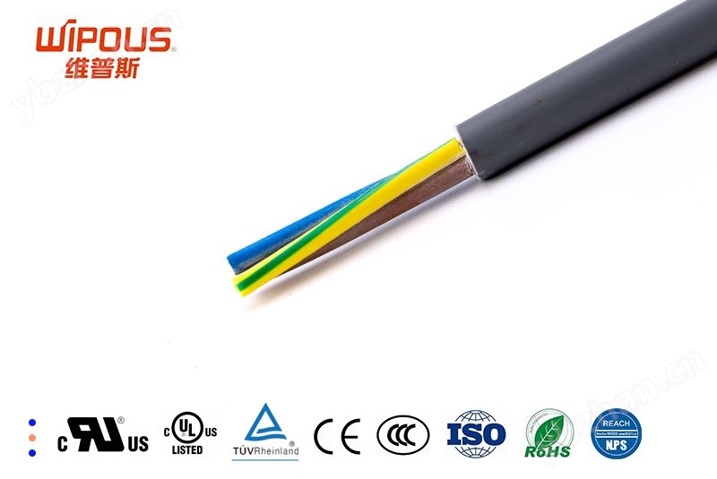 CE認(rèn)證 耐高溫PVC護(hù)套柔性控制電纜 H05V2V2-F